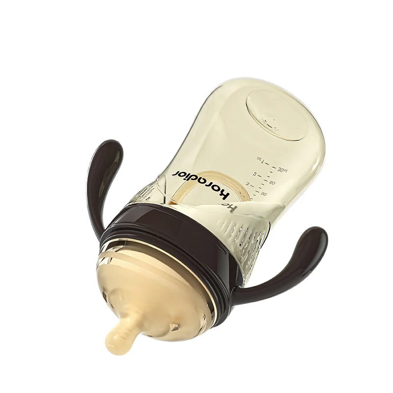 Customized Baby Arrival Glass Feeding Bottle - 300ml, Anti-Fall, Wide Neck, PPSU & Silicone, Safe for Newborns - OEM Option