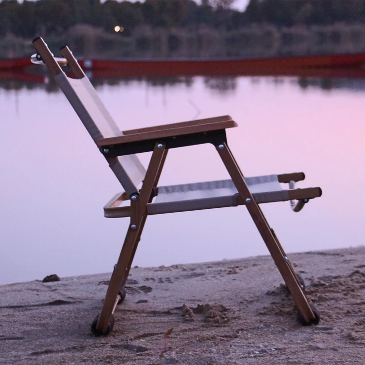 Outdoor furniture wood kermit chair  aluminum portable folding camping chair