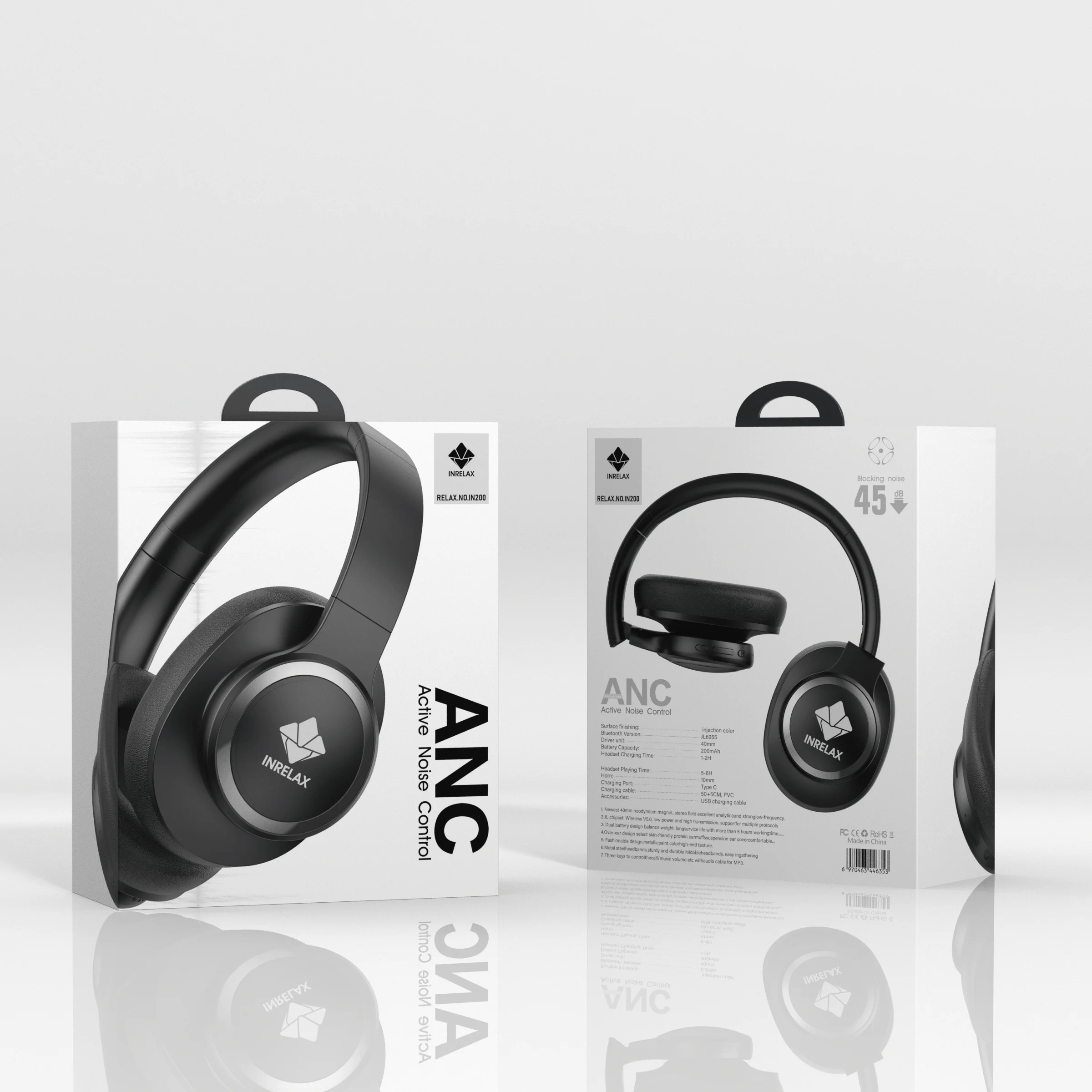 Customize Headset Bluetooth Over-Ear Headphones Packaging Box