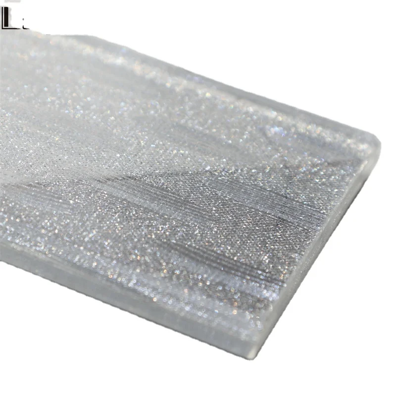 4mm 8mm Safe Thick Clear Float Glass Acid Etching Glass Colored   Toughed  Laminated  For Shower Door