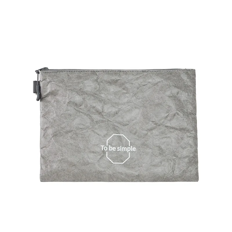 Waterproof kraft paper storage pen bag tyvek paper handbag