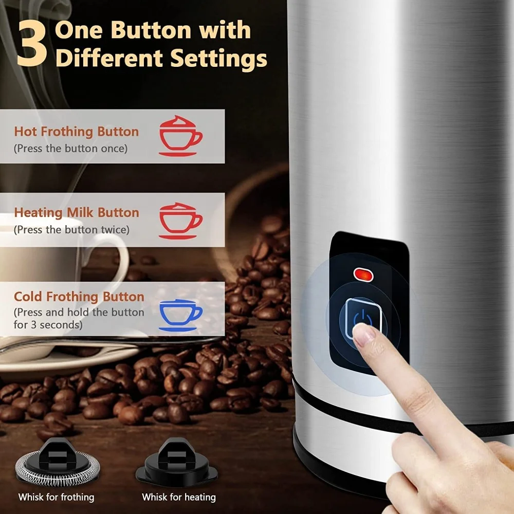 Electric Milk Stainless Steel 150ml Automatic Hot and Cold Foam Maker and Milk Warmer milk frother