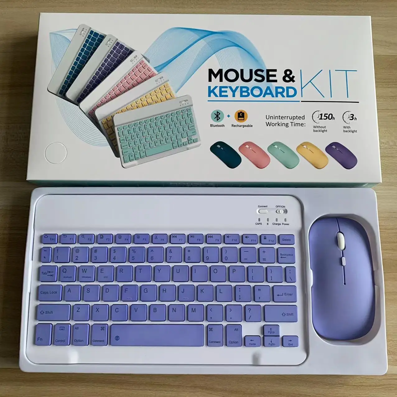 Manufacturers Wireless Keyboard and Mouse Mini Rechargeable Spanish Keyboard With Mouse Russian Keyboard For PC Tablet Phone