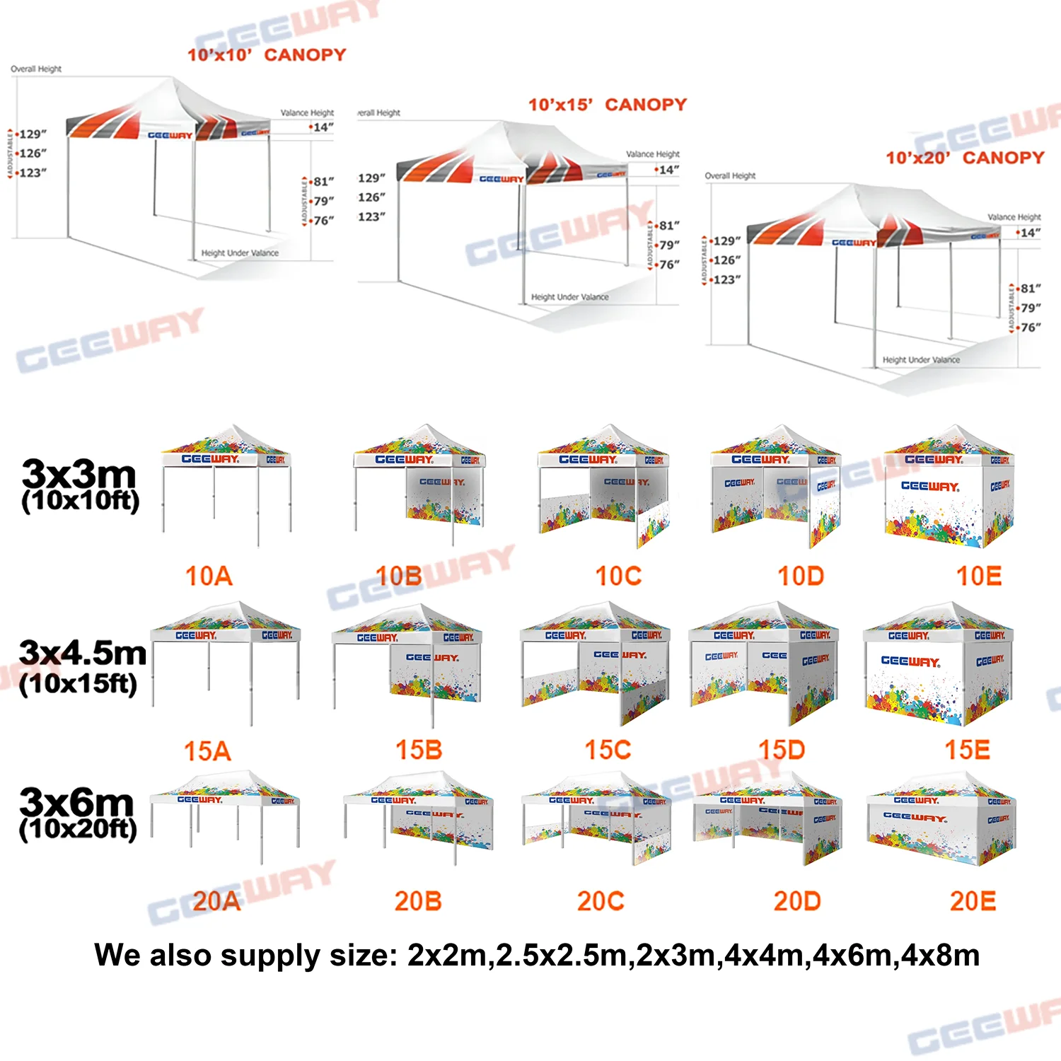 10X10 Heavy Duty Booth Printed PVC Tent Wholesale Outdoor Expo Pop up Folding Custom 3X3 Canopy Tents for Events