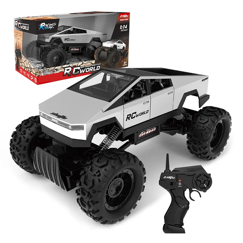 Wholesale New 1:14 2.4G Big Wheel RC Off Road Car Remote Control Truck Rock Crawler Toys Vehicle With Light For Children
