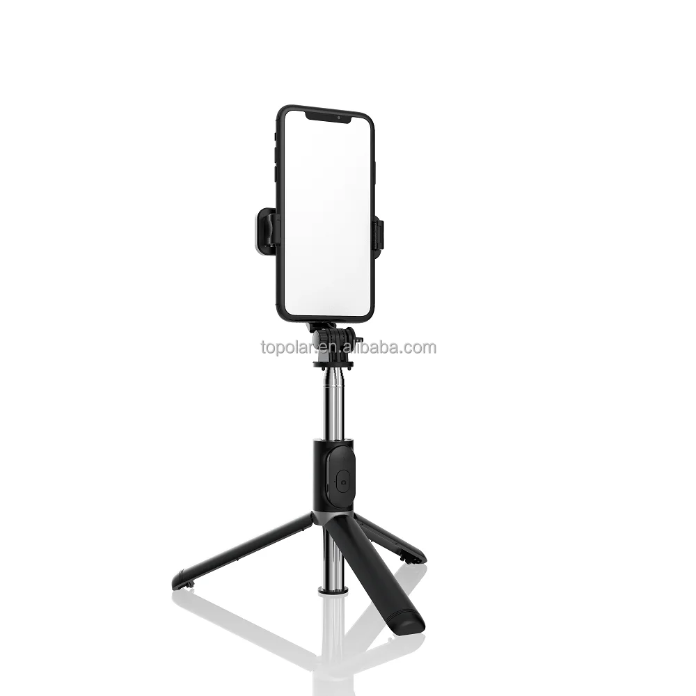 drop shipping Q02 Amazon Hot Selling Selfie Stick Intergrated Tripod Stand with Wireless Remote for Mobile Phone