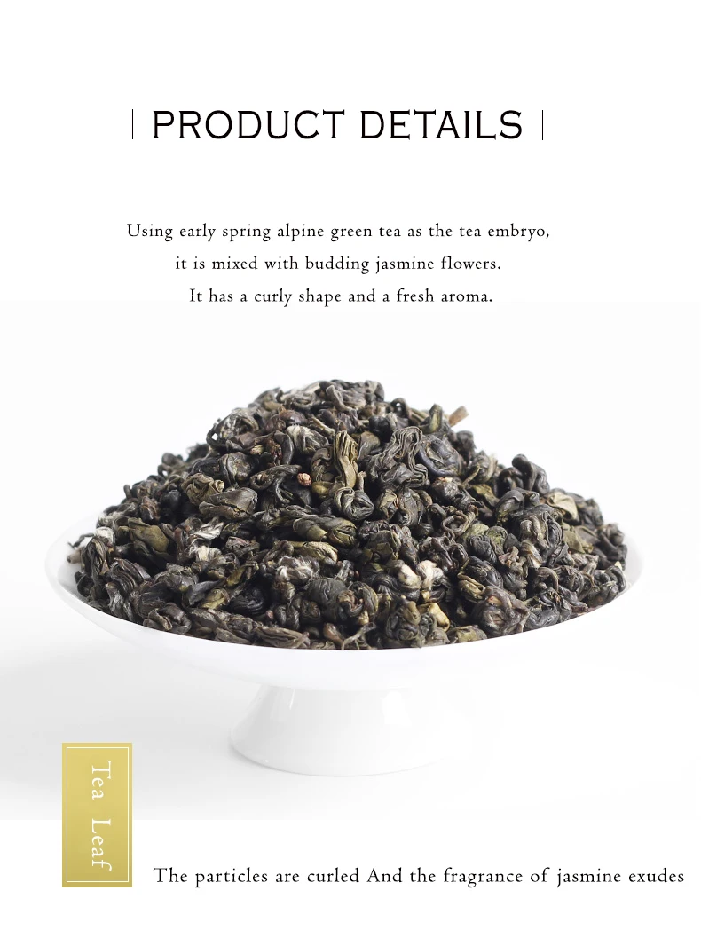 Chunlun Tea Mo li long zhu EU Standard Superior Chinese leaves tea Jasmine Pearl Scented ball Tea