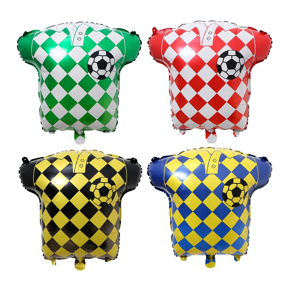 Football World Cup European Cup Jersey Modeling Balloons Uniform Aluminum Film Fans Gathering Venue Layout for Parties