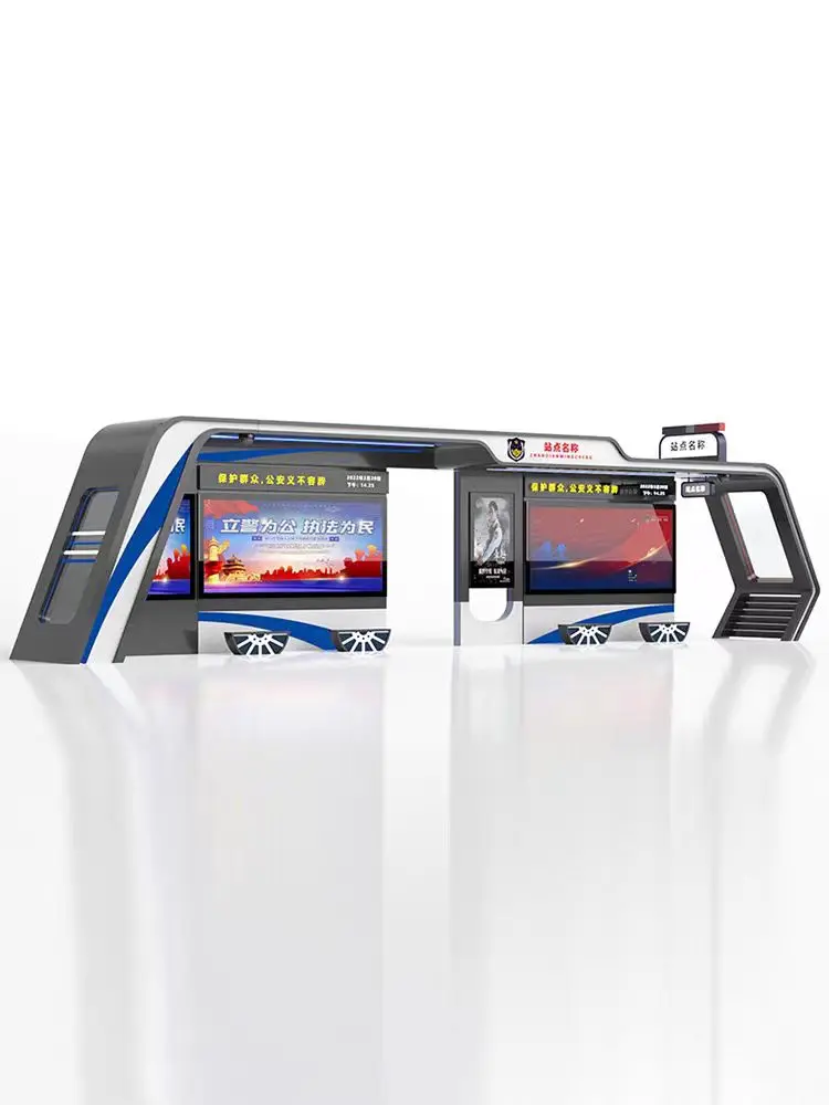 Intelligent Street Furniture Bus Stop Shelter Prices Smart Bus Station with Lcd Digital screen