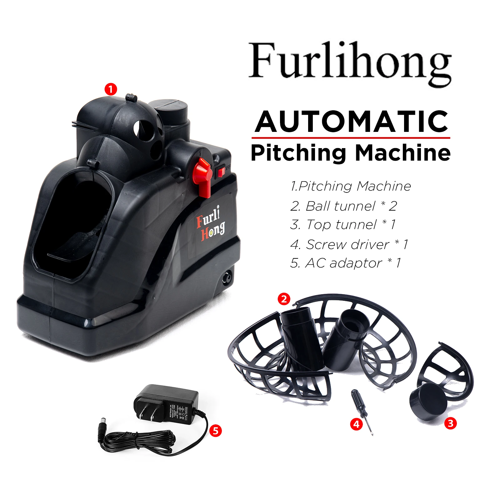 Furlihong 6802BH 2 в 1 машина для запуска бейсбольных и теннисных мячей регулируемый угол скорость