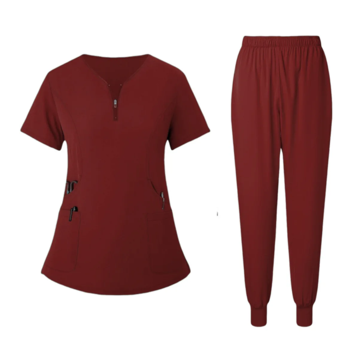Custom Logo Plain Breathable Nurse Uniforms Fashion Design Clinic Work Clothes Womens Medical Scrubs Uniforms Sets