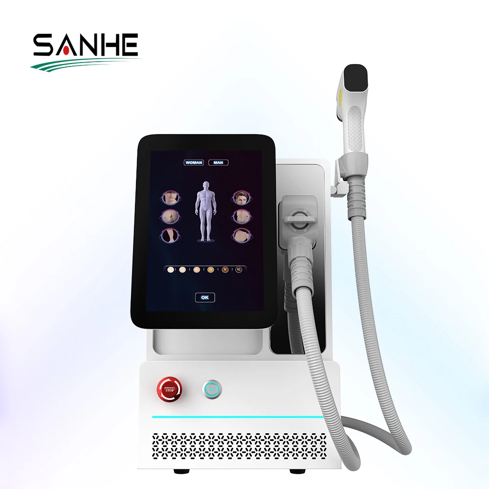 Portable Diode Laser Epilator Professional 808 nm Diode Laser 3 Wavelengths 755 808 1064nm Hiar Removal Machine
