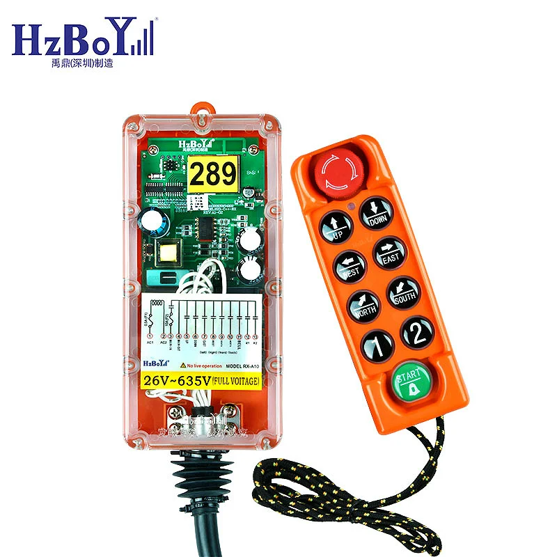 
Wireless Industrial Remote Controller, H23-C++E 400 Channels Crane Remote Control Lift Hoist Switch Receiver Transmitter 