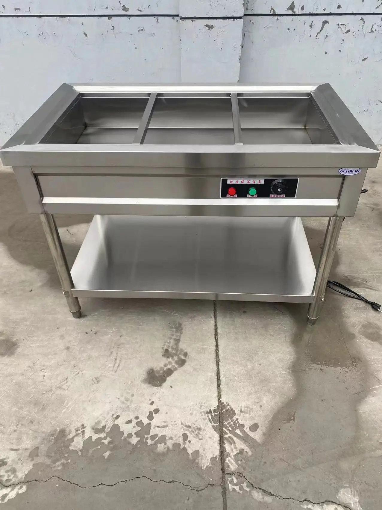 RTK stainless steel 201/304 stand type restaurant commercial kitchen temperature Control  electric 4 pans  food warmer display