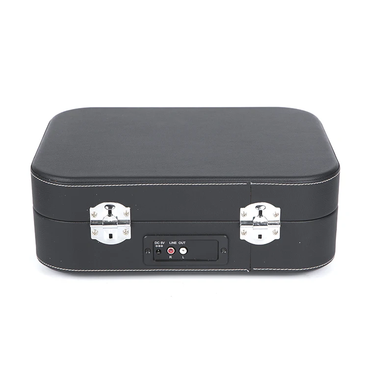 Support 3 Speed Vinyl Record Play Portable Hot Sale Modern Phonograph Briefcase Bluetooth Sound System Earphone Turntable Player