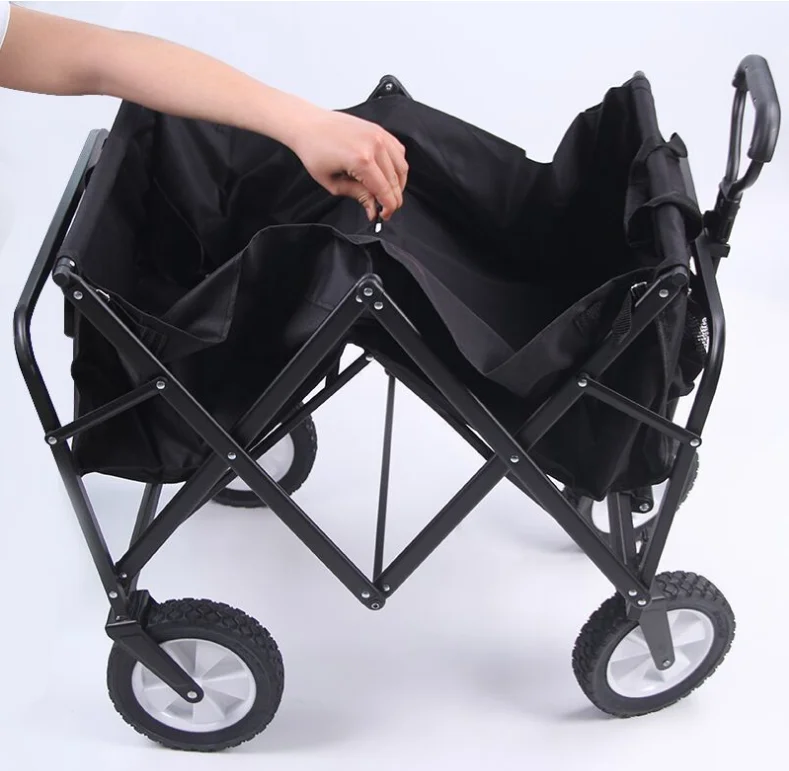 Outdoor Collapsible Foldable Folding High Quality Camping Wagon Cart Carry Camping Picnic Cart Beach Cart Trolley