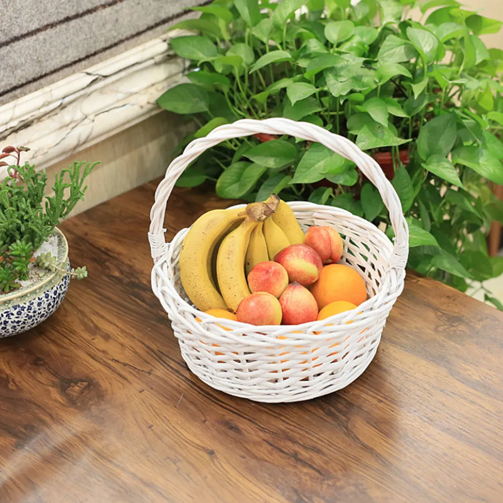 New Design Handmade Nature Rattan Picnic Basket Love Gift Custom Folk Technology Art Style Time Packing Suit Holiday Pcs Color