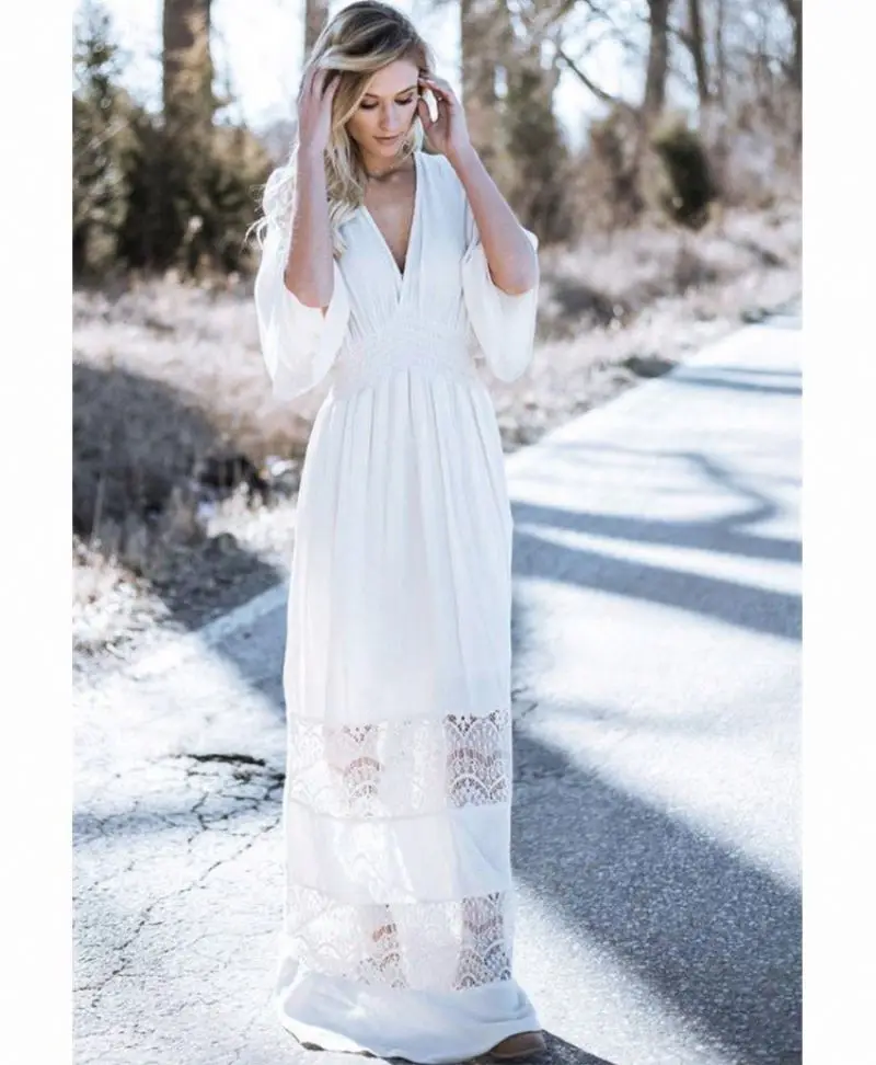 2022 одежда с длинным рукавом пляжные платья в богемном стиле женские с круглым вырезом с цветочным принтом длинное повседневное платье в богемном стиле с рукавами-кимоно