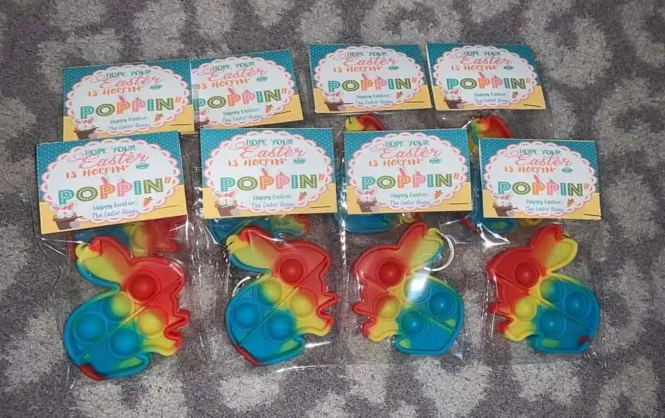 2022 New Limited sensory fidget toys stress relieve pop bubble keychain easter gift for kids and lover