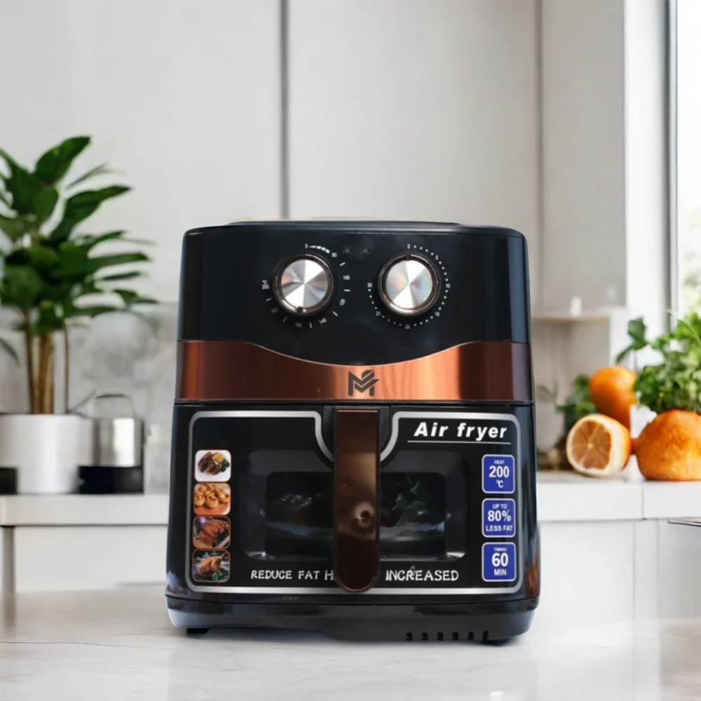 HUINING 10.5 L Smart Digital Display Touchscreen Electric Oven Air Fryer Oil-Free Kitchen Machine for Household Use