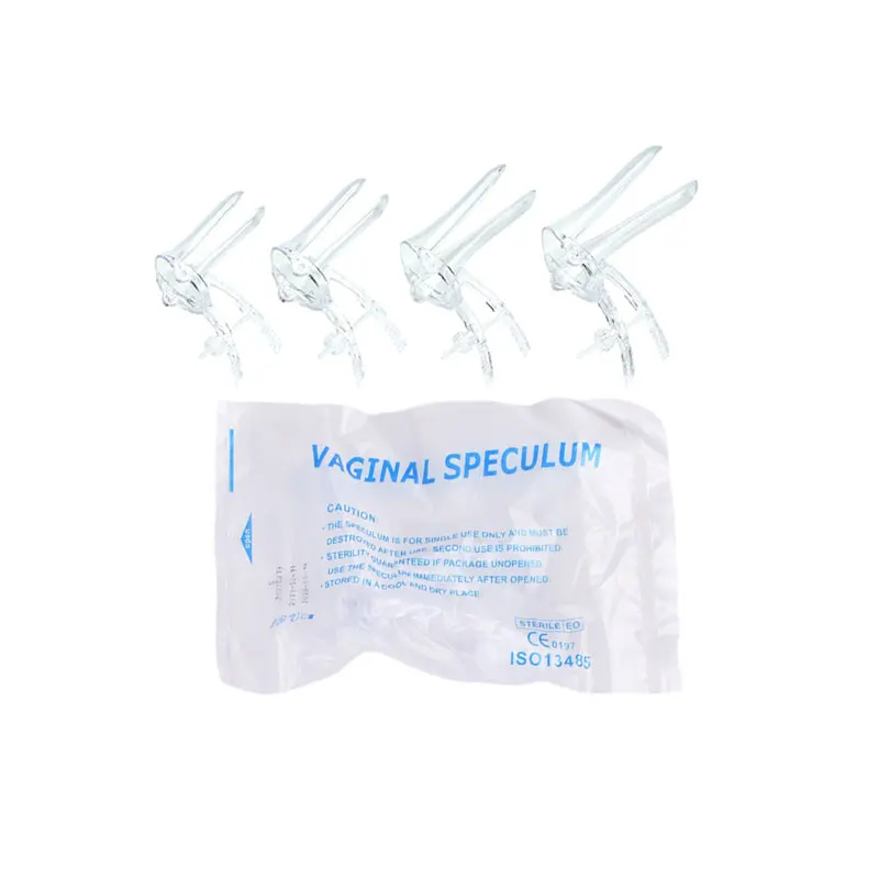 Medical Grade PS Material Disposable Speculum Vaginal With Middle Screw Type