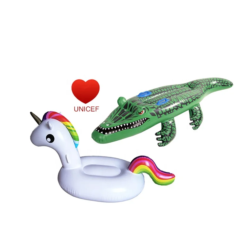 
Outdoor 150cm PVC Inflatable Floating ride on pool Toys Summer Beach Swimming Pool Party unicorn flamingo water toys Kids Adult 
