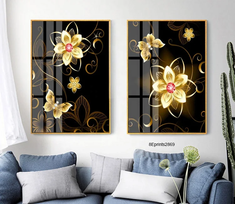 Wall painting Flower Canvas Painting Home Decoration Pictures For Living Room Modular Crystal