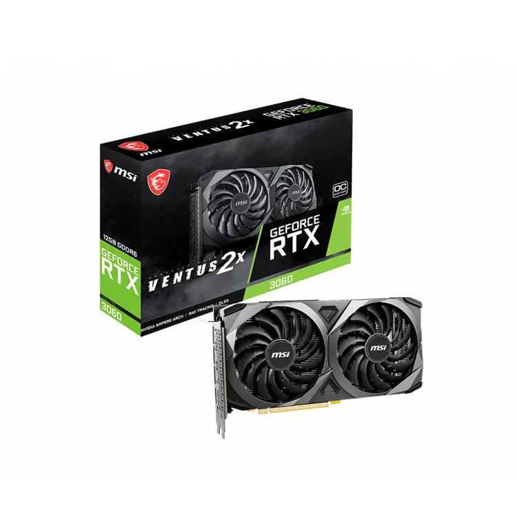 MSI GeForce RTX 3060 VENTUS 2x12G OC GPU новый выпуск NVIDIA чипсет GDDR6 вентилятор настольная рабочая станция для игровой работы компьютера