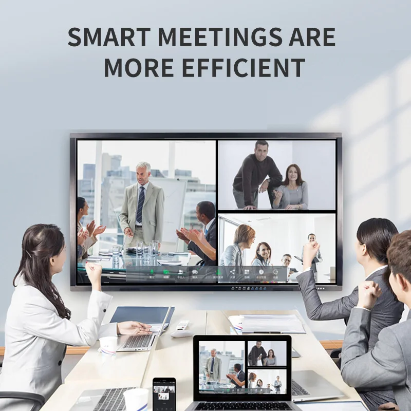 55 65 70 75 86 100 Inch smart screens Infrared interactive flat panel blackboard lcd touch screen office white board