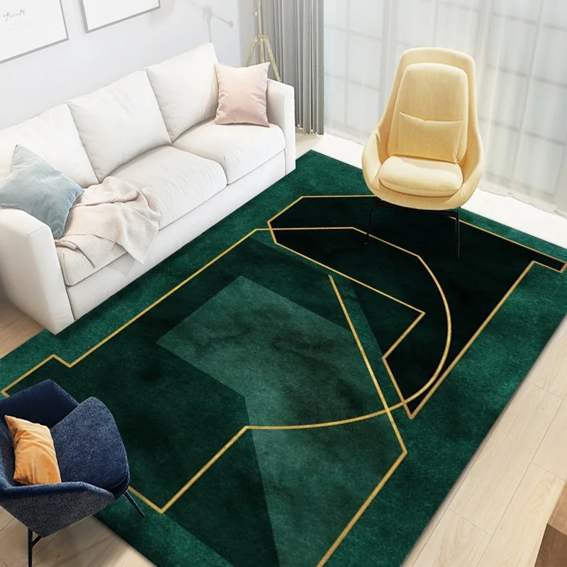 Custom Nordic Geometry 3D Printed Carpets and Rugs for Living Room Bedroom Bedside Office Hotel Decorative Floor Mat