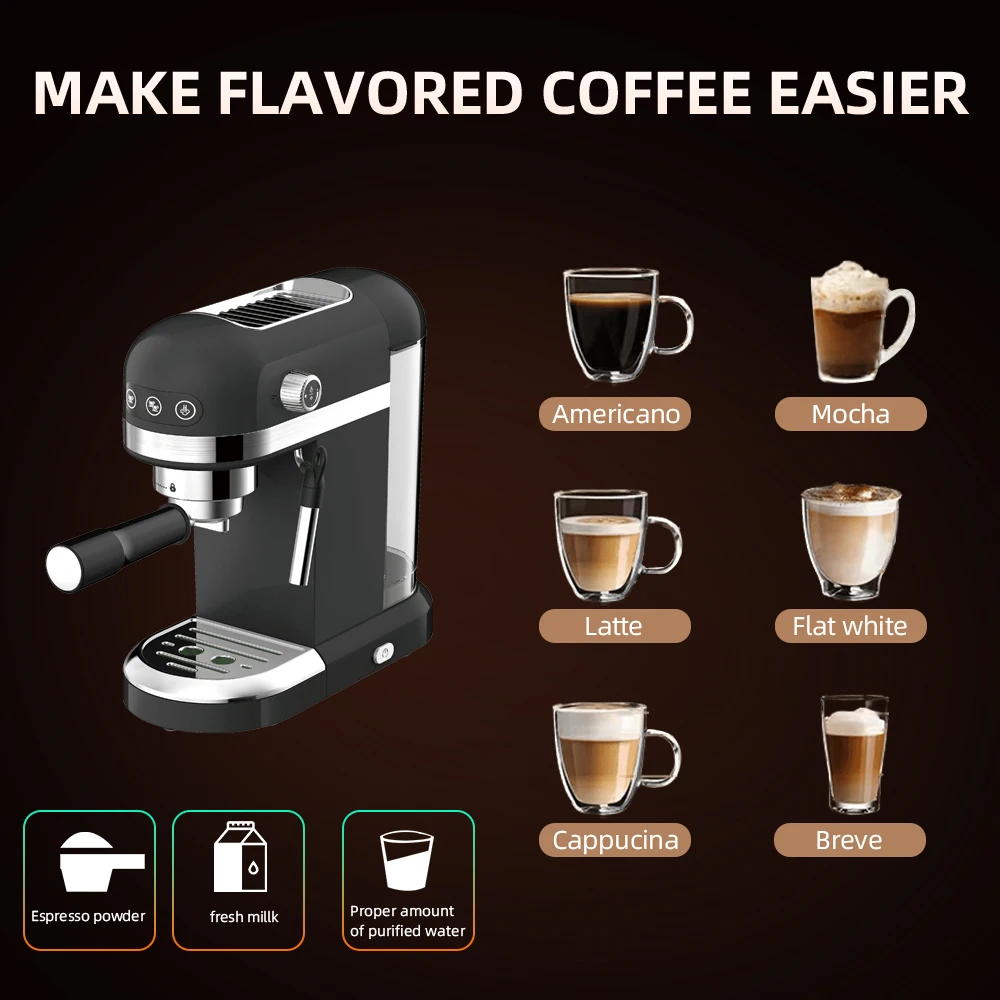 Fashion High End Grinding Coffee Make Coffee Usage Automatic Espresso Coffee Maker Machines For Home