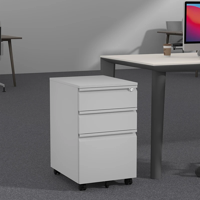 Wholesale Office Moving Cabinet Mobile Pedestal Movable File Cabinet Steel Mobile Storage 3 Drawer Metal Storage Cabinet