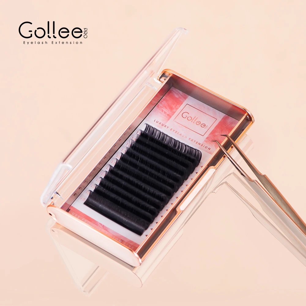 Gollee Eyelash Extension 0.03 0.05 0.07 0.20 cm Eyelash Easy Fanning Cluster Silk Eyelash Extensions
