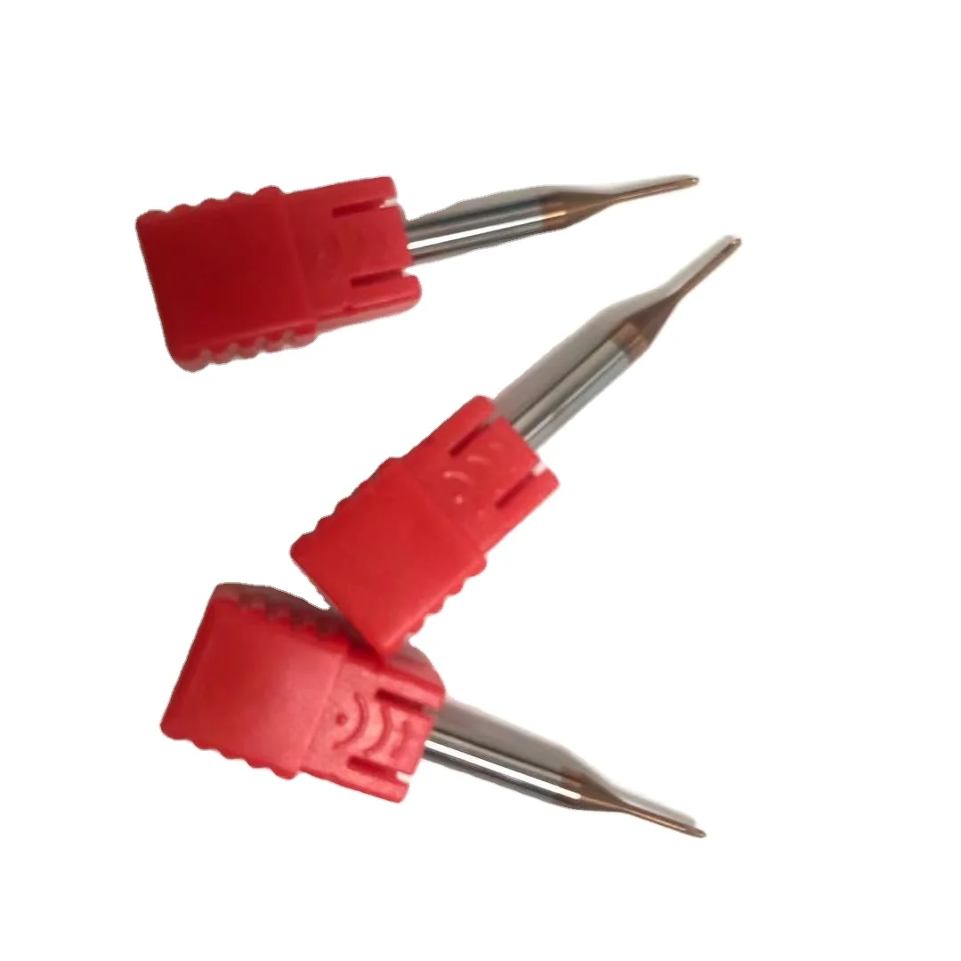 HNT HRC 60 1mm Long Neck Ball Nose End Mill For Surface Processing Milling Cutter R0.5*1L*8L*50L