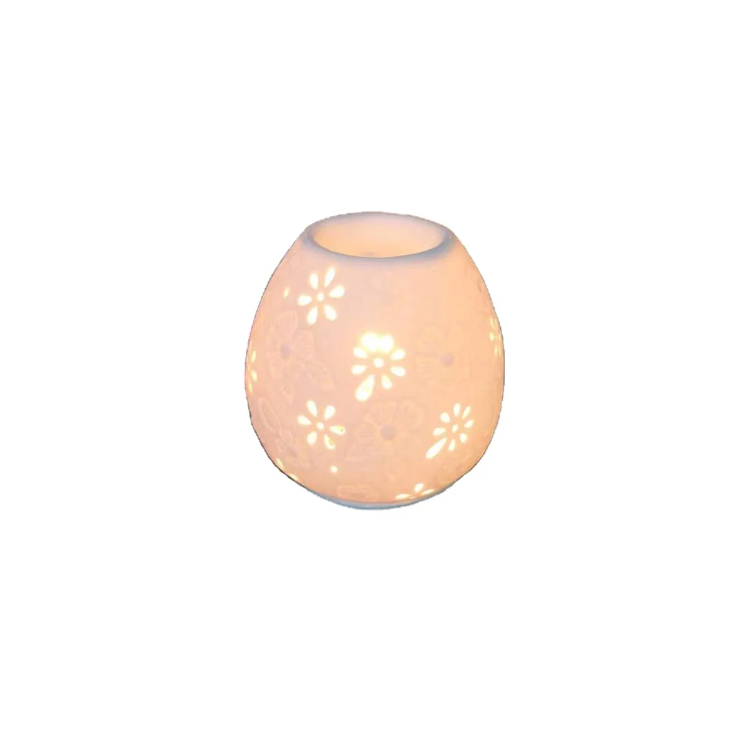Hot Sale Popular Fragrance Warmer Ceramic Candle Electric Wax Melt Burner Portable White Gray Perfume Orange Jasmine