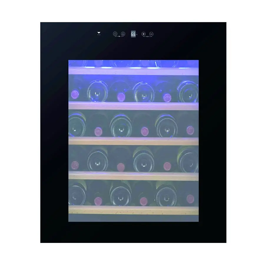 
 Шкаф для вина из нержавеющей стали, 36 бутылок, 100 л, черный цвет  