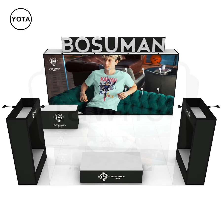 Tawns 20ft Advertising Aluminum Tube Tension Fabric Display Portable Trade Show Exhibition Booth