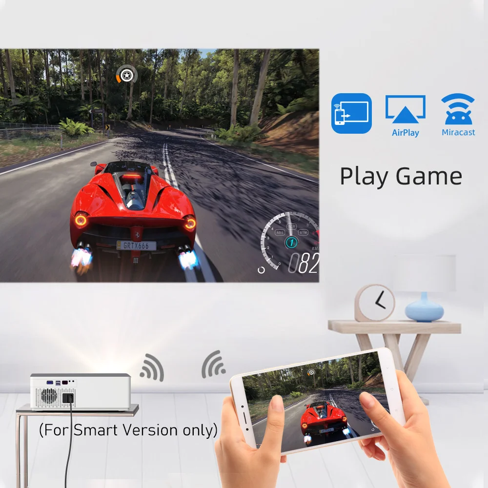 BYINTEK K20 Smart Android WIFI 3D LCD Video Full HD 1080P LED Home Theater Projector 4K Proyector (40USD Extra for Android OS)