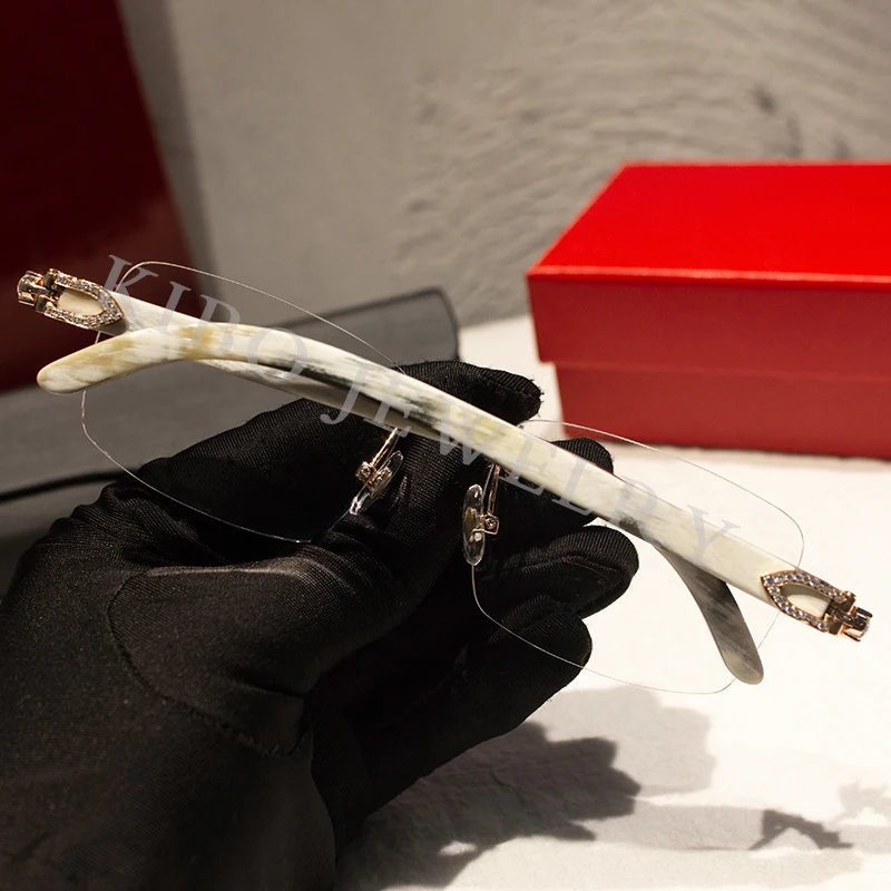 Wholesale Personal Custom Luxury Sunglasses Men Fine Jewelry 3mm VVS Moissanite Glasses For Men