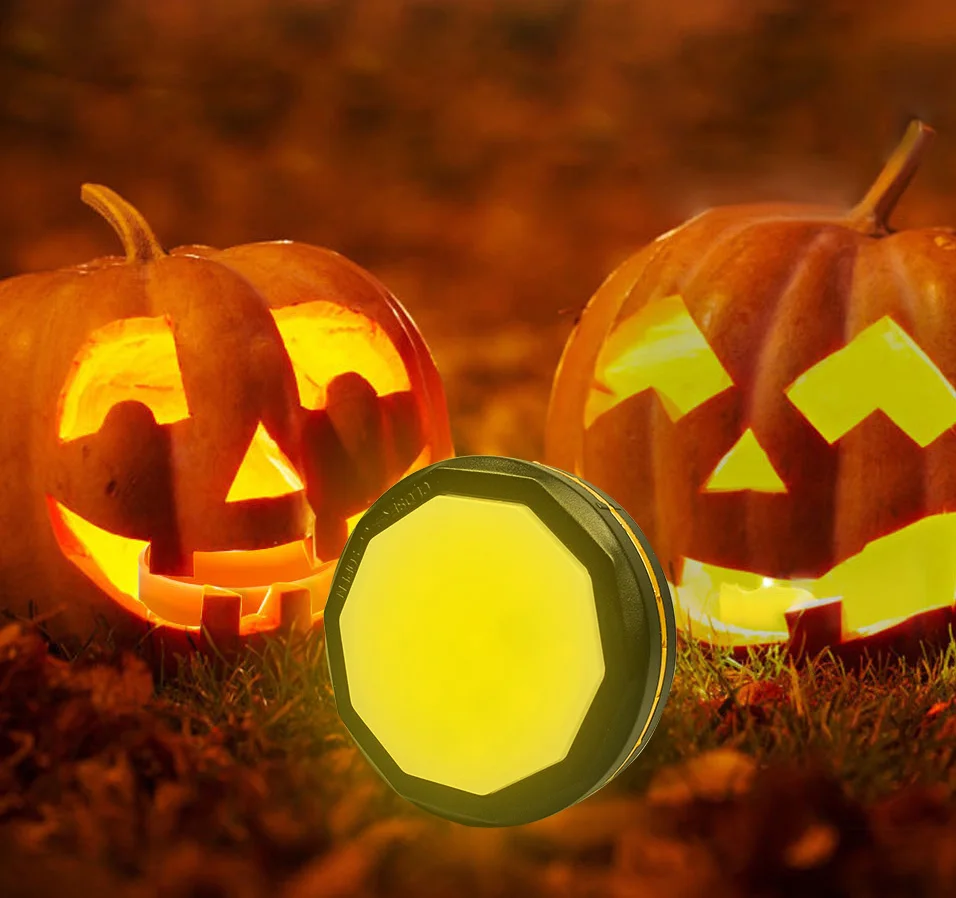 Halloween atmosphere mini puck light usb charging cabinet puck light 16 colors rgb under cabinet lights kit with remote control