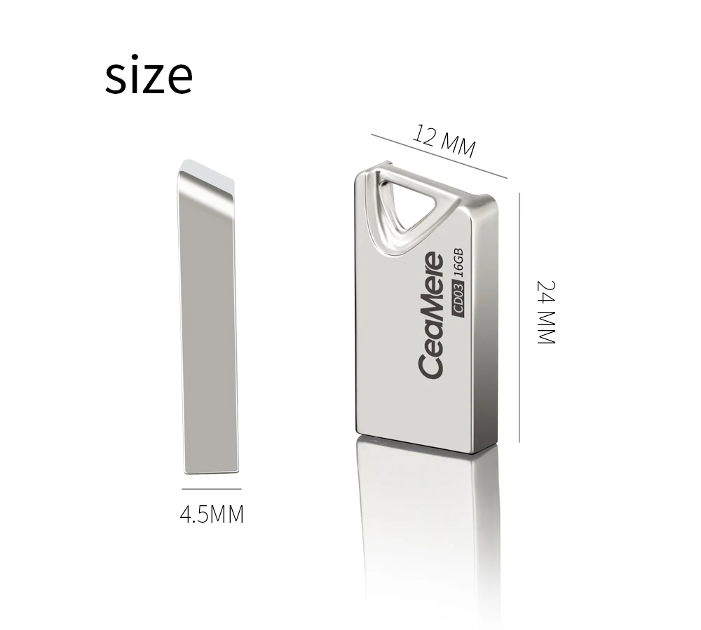  Ceamere оптовая продажа CM-CD03 металла 8GB USB 2 0 флеш-накопитель ГБ 4 16 Гб оперативной памяти 32 встроенной 128 флэш-памяти мини металлический
