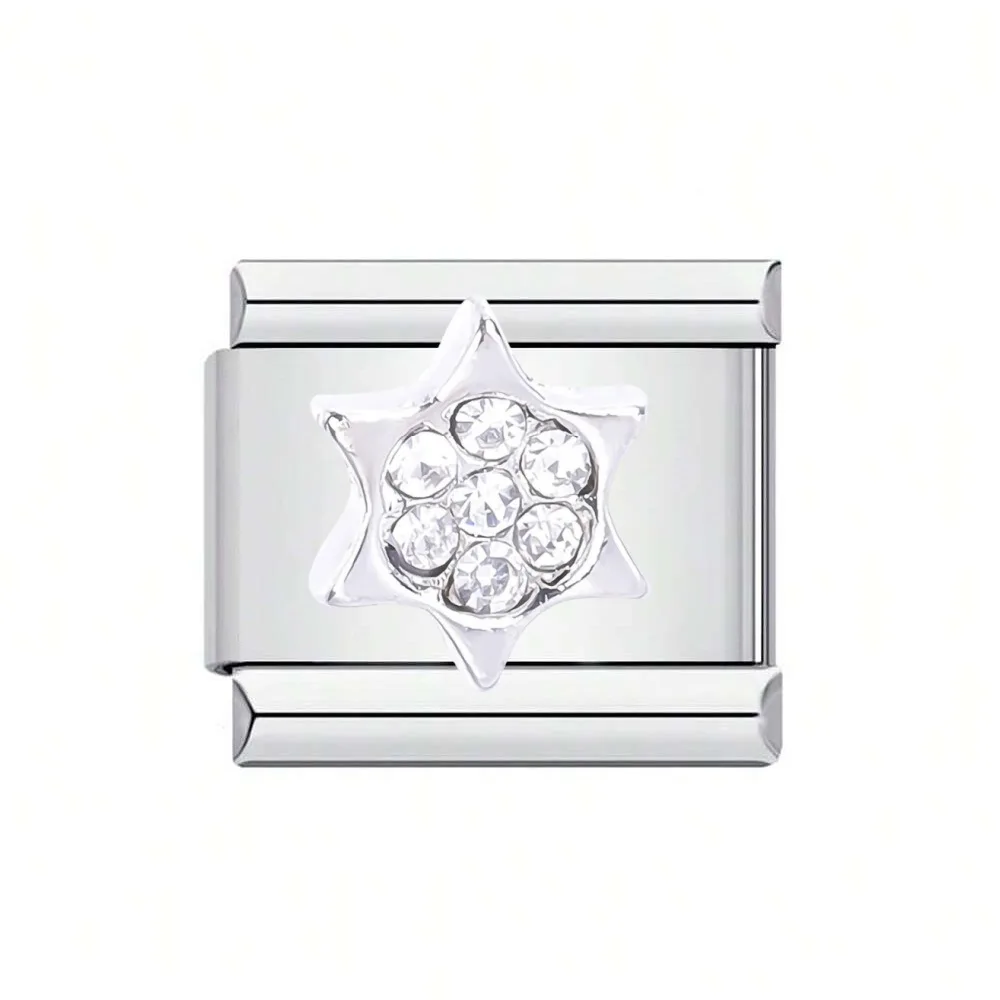 Weather Style Popular Italian Charm Bracelet DIY  Stainless Steel Modular Charm Bracelet Link