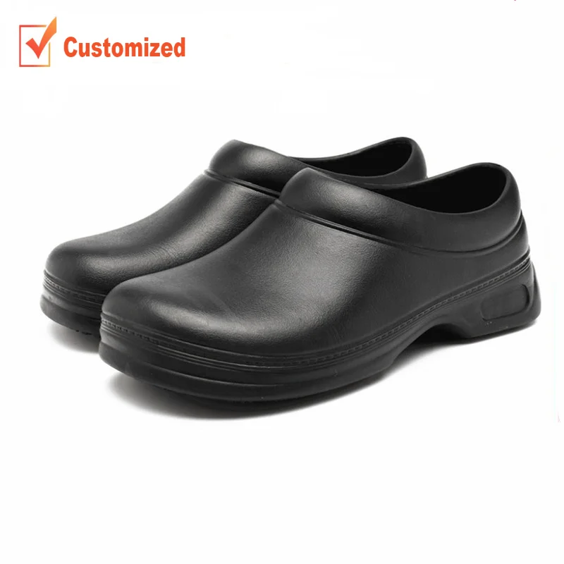 High Quality Black Safety Cheap Work Waterproof Non Slip Casual Resistant Chef Protect Kitchen Shoes