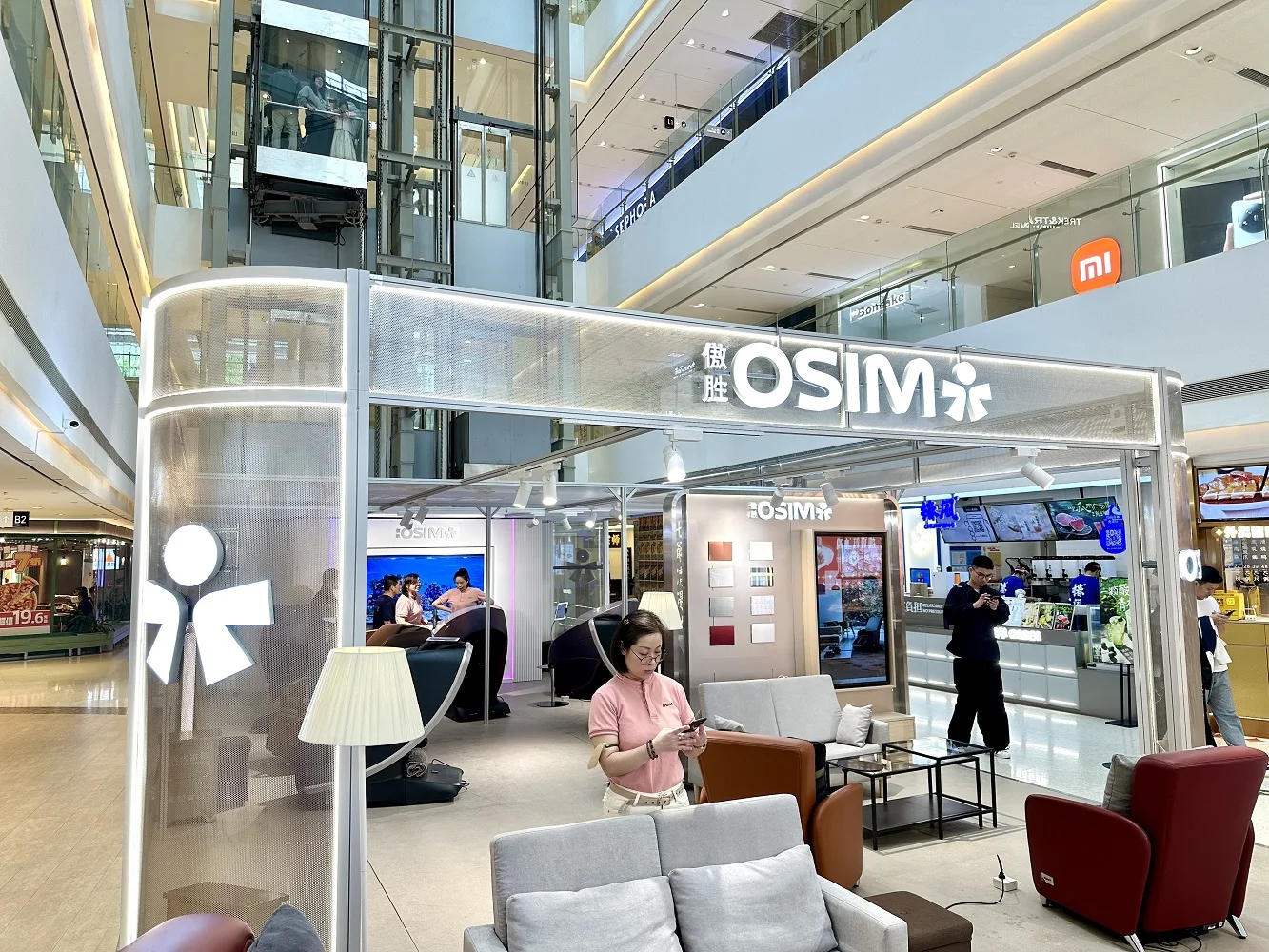 5x6M  30sqm Massage chair Pop up Retail Store at Shopping Mall Display Booth Aluminum Cloth Store Exhibition frame