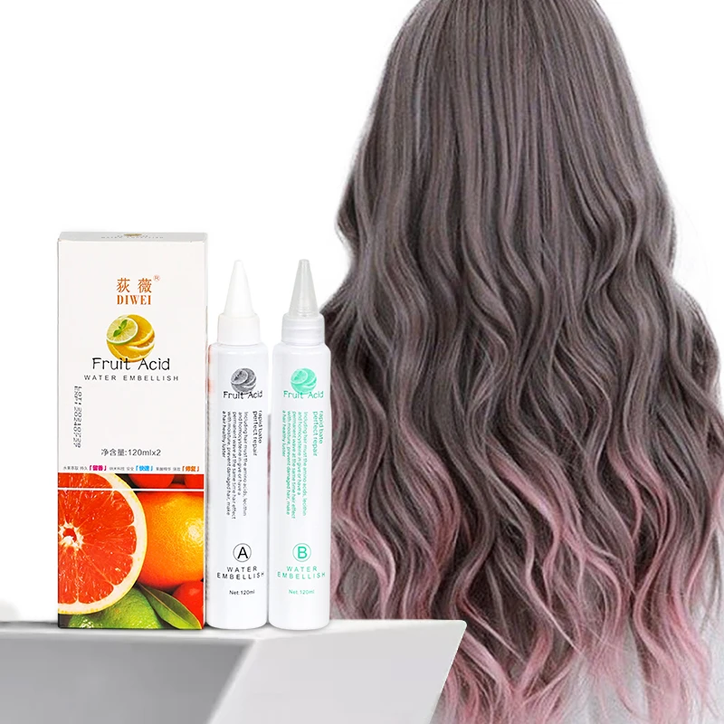 Free Sample Curl Hair Perm Cream For Black Woman Brand Oem Perm Agent Fruity ACID