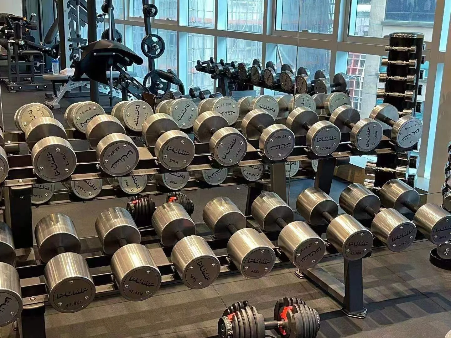 Steel Chrome Gym Equipment Dumbbells Cast Iron Strike Balance Stainless Steel Dumbbell 10kg Gym Weights JLC Fitness Dumbbell Set
