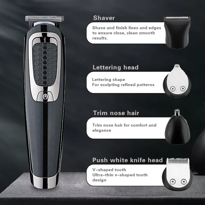 C&C Professional Waterproof Hair Clipper for Men Rechargeable Cordless electric razor 5 in 1 Hair Beard Trimmer