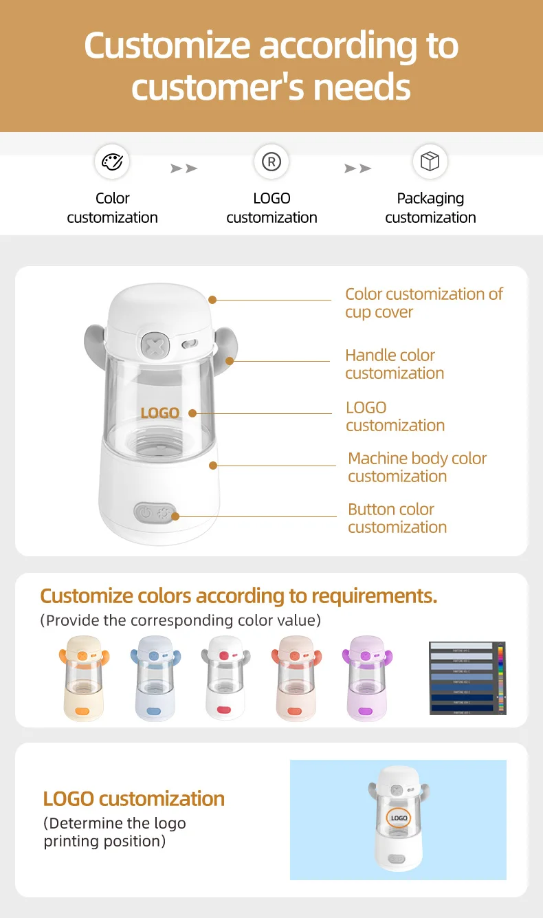 USB charge on the go travel wireless bottle warmer portable smart heater for baby bottles