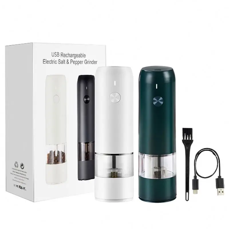Nice Quality Portable Electric Salt Spice Mill, Automatic Round Battery Operated Pepper Grinder