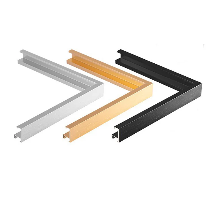 Custom Powder Coating Aluminum Frame Aluminium Alloy Profile For Mirror And Photo Frame Strip For Household Wall Art
